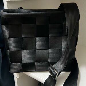 Harvey’s Black Mini-Messenger Seatbelt Bag